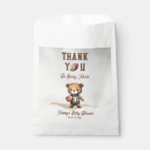 Boy Bearly Wait Amerikaans Football Baby shower Bedankzakje (Voorkant)