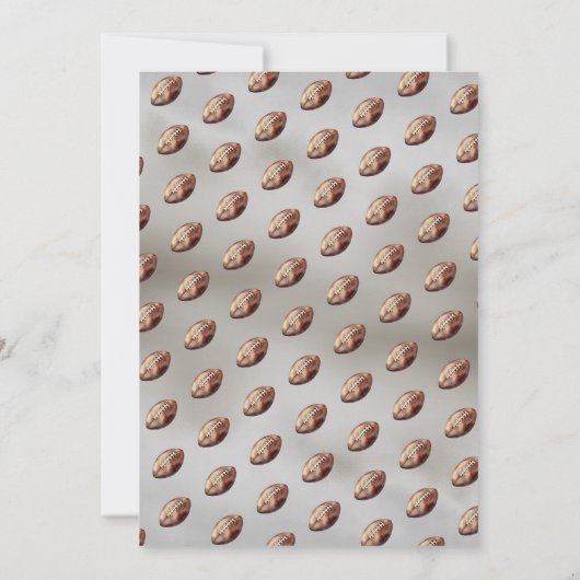 Boy Bearly Wait Amerikaans Football Baby shower Kaart (Achterkant)