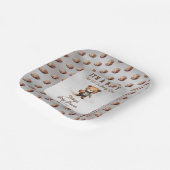 Boy Bearly Wait Amerikaans Football Baby shower Papieren Bordje (Gebogen)