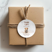 Boy Bearly Wait Amerikaans Football Baby shower Ronde Sticker