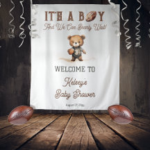Boy Bearly Wait Amerikaans Football Baby shower