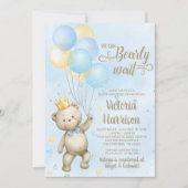 Boy Beer Baby shower Uitnodiging (Voorkant)