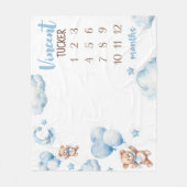 BOY BEER BALLONNEN Mijlpaal Deken, Blue Balloons Fleece Deken (Voorkant)