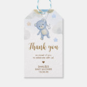 Boy Beer Bearly Wait Baby shower Favorietentjes Cadeaulabel (Voorkant)