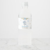 Boy Beer Bearly Wait Baby shower Waterfles Etiket (Voorkant)