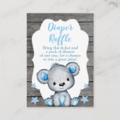 Boy Beer Diaper Raffle Ticket Teddy Shower Informatiekaartje (Voorkant)