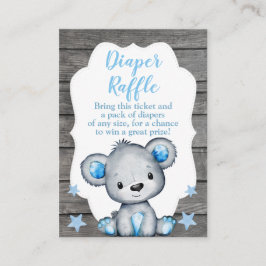 Boy Beer Diaper Raffle Ticket Teddy Shower Informatiekaartje