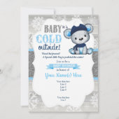 Boy Beer Winteruitnodiging voor Boy Baby shower Kaart (Voorkant)