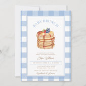 Boy Berries Pannenkoek Baby shower Brunch Kaart (Voorkant)