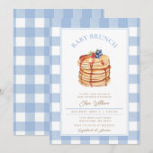 Boy Berries Pannenkoek Baby shower Brunch Kaart (Voorkant / Achterkant)