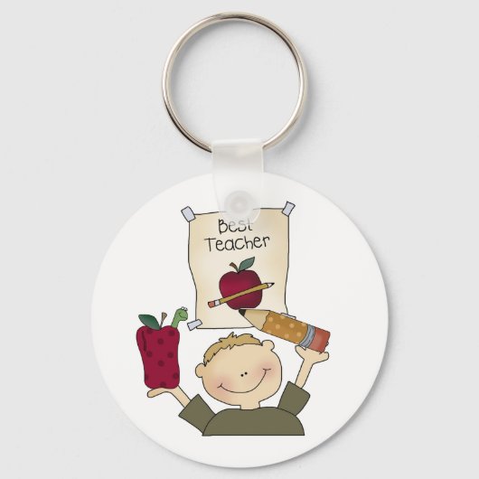 Boy Best Teacher Sleutelhanger (Voorkant)