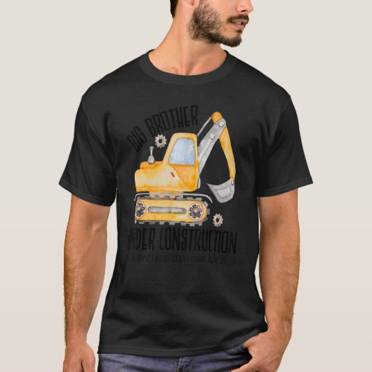 Boy Big Brother Under Construction Estimated Date T-shirt (Voorkant)