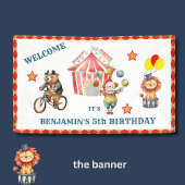 Boy Big Top Circus Carnaval Vijfde Verjaardag Bann Spandoek