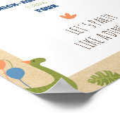 Boy Birthday - Dinosaur Stomp 8x10 verticaal teken Poster (Hoek)