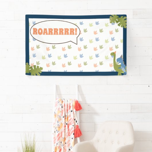 Boy Birthday - Dinosaur Stomp - achtergrond Spandoek (Insitu)