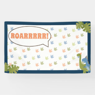 Boy Birthday - Dinosaur Stomp - achtergrond Spandoek