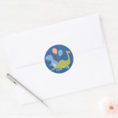 Boy Birthday - Dinosaur Stomp - Envelope Seal Ronde Sticker (Envelop)