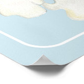 Boy Birthday Ghost en Black Bow Baby shower Poster (Hoek)