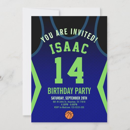 Boy Birthday Invitation  Kaart (Voorkant)