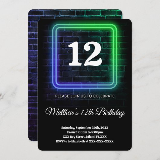 Boy Birthday Kaart (Voorkant / Achterkant)