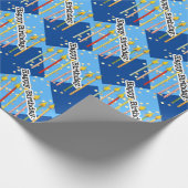 Boy Birthday Party Age Cadeaupapier (Hoek)