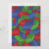 Boy Birthday Party - Bouwstenen Kaart (Achterkant)