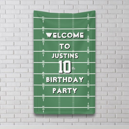 Boy Birthday Party Football Personalized Spandoek