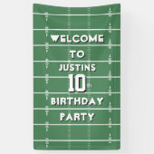 Boy Birthday Party Football Personalized Spandoek (Verticaal)