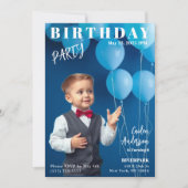 Boy Birthday Party Magazine Uitnodiging voor Hoesj (Voorkant)