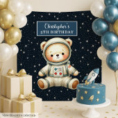 Boy Birthday Party Tapestry met Space Beer Wandkleed