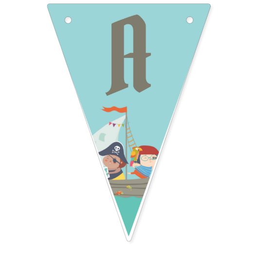 Boy Birthday - Pirate - Bunting Banner (Derde vlag)