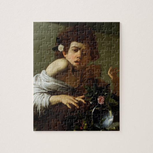Boy Bitten door een hagedis, c.1595-1600 (olie op Legpuzzel (Verticaal)
