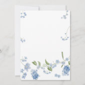 Boy Blue Baby in Bloom Baby shower Uitnodiging (Achterkant)