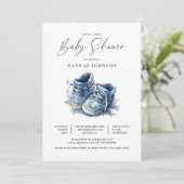 Boy Blue Baby shower Kaart (Staand voorkant)