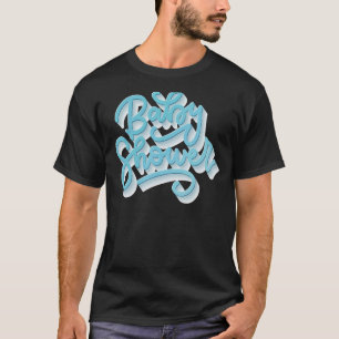 Boy Blue Baby shower Lettering T-shirt