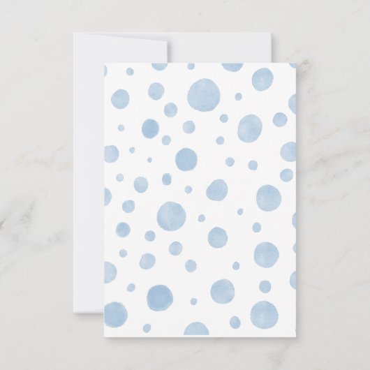 Boy Blue ballon Cute Elephant Baby shower Bedankkaart (Achterkant)