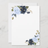 Boy Blue Balloon Floral Baby shower Kaart (Achterkant)