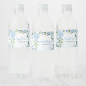 Boy Blue Balloon Greenery Baby shower Waterfles Etiket (Flessen)