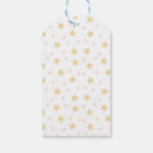 Boy Blue Balloon Schattige Bunny Baby shower Cadeaulabel (Achterkant)