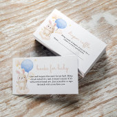 Boy Blue Balloon Schattige Bunny Boeken voor Baby Informatiekaartje