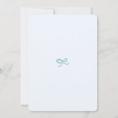 Boy Blue Bow Funky Hand-getrokken Baby shower Kaart (Achterkant)