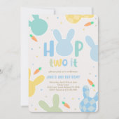 Boy Blue Bunny 2e verjaardag Kaart (Voorkant)