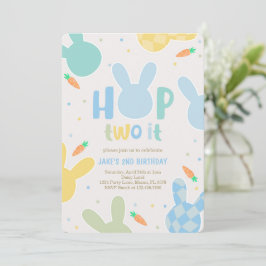 Boy Blue Bunny 2e verjaardag Kaart