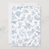 Boy Blue Chinoiserie Safari Baby shower Kaart (Achterkant)