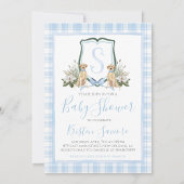 Boy Blue Dog Baby shower Preppy Southern Kaart