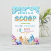 Boy Blue Drip Hier is het verjaardagsfeestje van S Kaart (Staand voorkant)