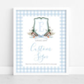 Boy Blue Duck Baby shower Custom Sign Poster