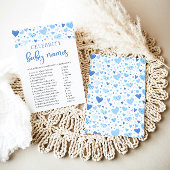 Boy Blue Hearts Valentijn Beroemdheid Baby Naam Ga Kaart