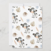 Boy Blue Holy Koe Baby shower Uitnodiging (Achterkant)