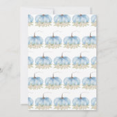 Boy Blue Minimalist Pumpkin Baby shower Kaart (Achterkant)